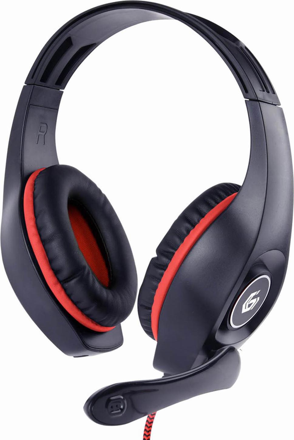 Gembird GMB Gaming Headset rot-schwarz mit Lautstärkeregelung, 3,5 mm Klinke GHS-05-R