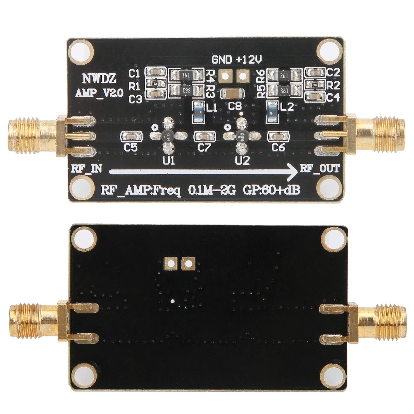 Cocosity RF-Breitband-Verstärker,RF-Breitband-Verstärker,Breitband-Verstärkermodul,Breitband-Verstärkung,0,1M-2G RF-Verstärker,Unterhaltungselektronik