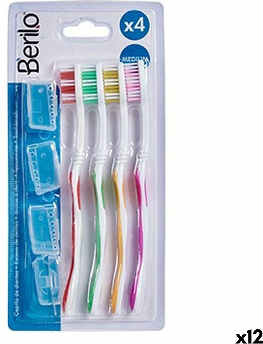 Zahnbürste Berilo Gelb Blau Rot grün (12 Stück) S3629184