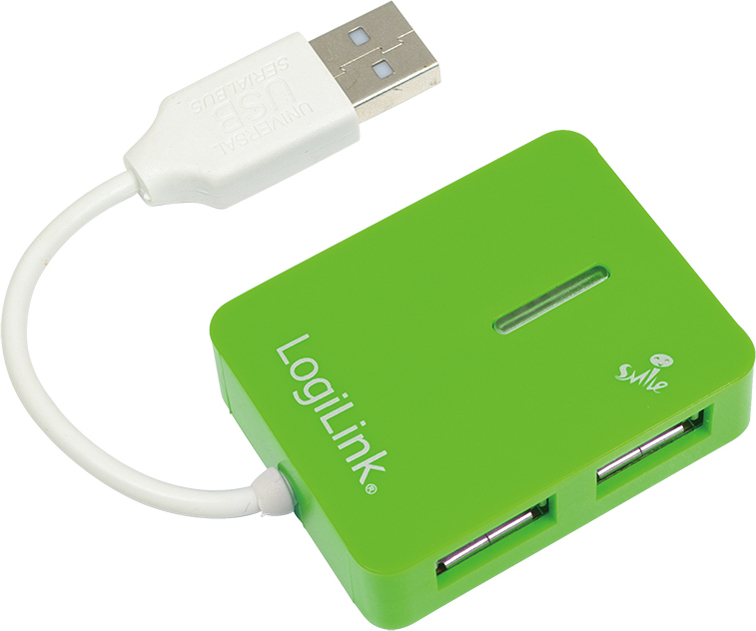 LogiLink USB 2.0 Hub Smile 4 porty zelená