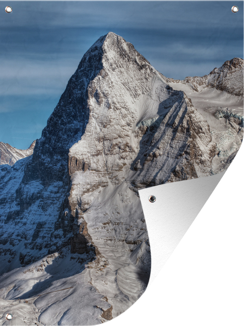 MuchoWow® 30x40 cm Outdoor-Poster Gartendeko Sichtschutz Garten Poster für den Garten Blick vom Schilthorn auf den Schweizer Eiger 133|1289117