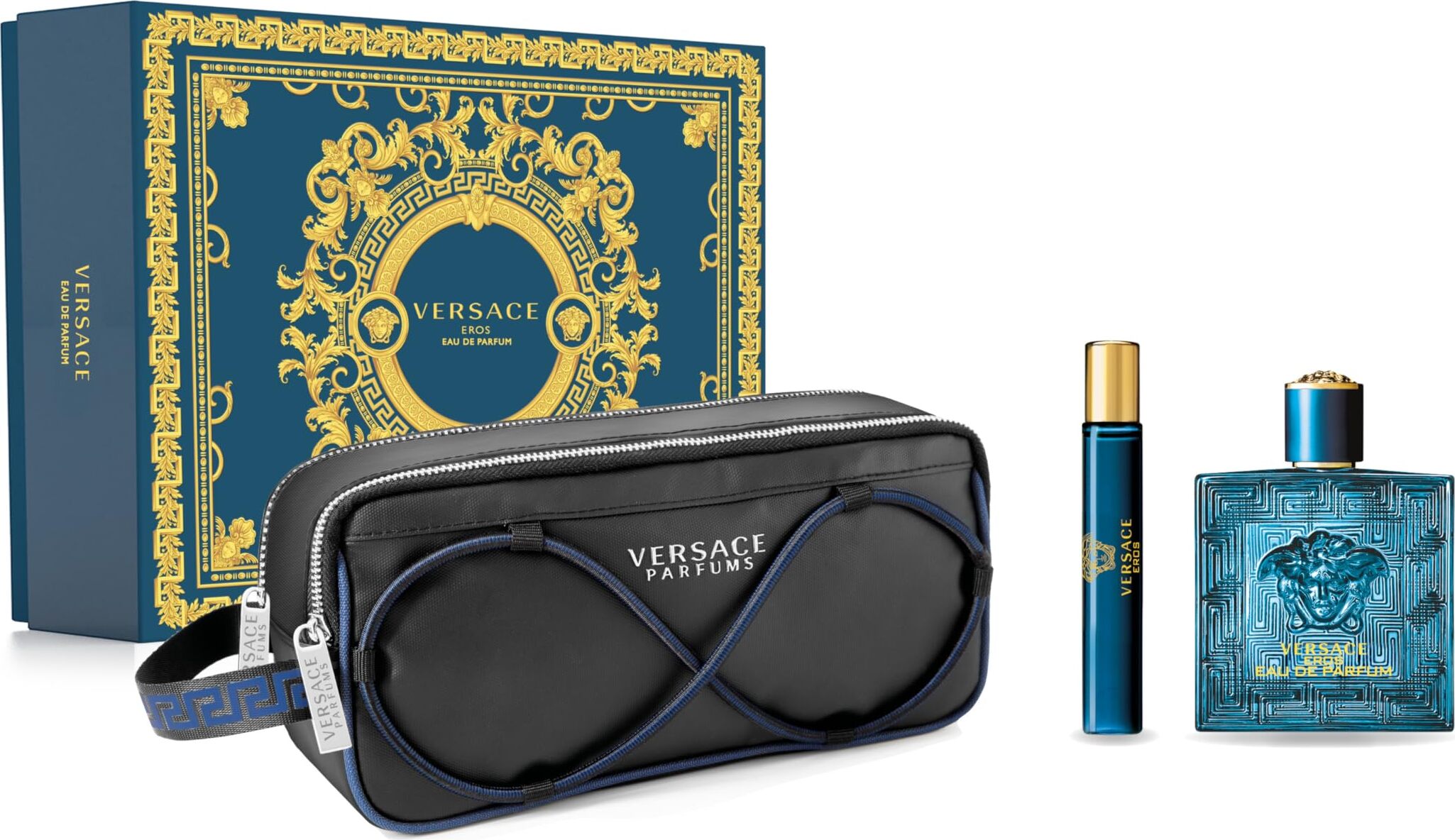 Versace Eros Pour Homme parfumovaná voda v spreji 100 ml sada 3 ks
