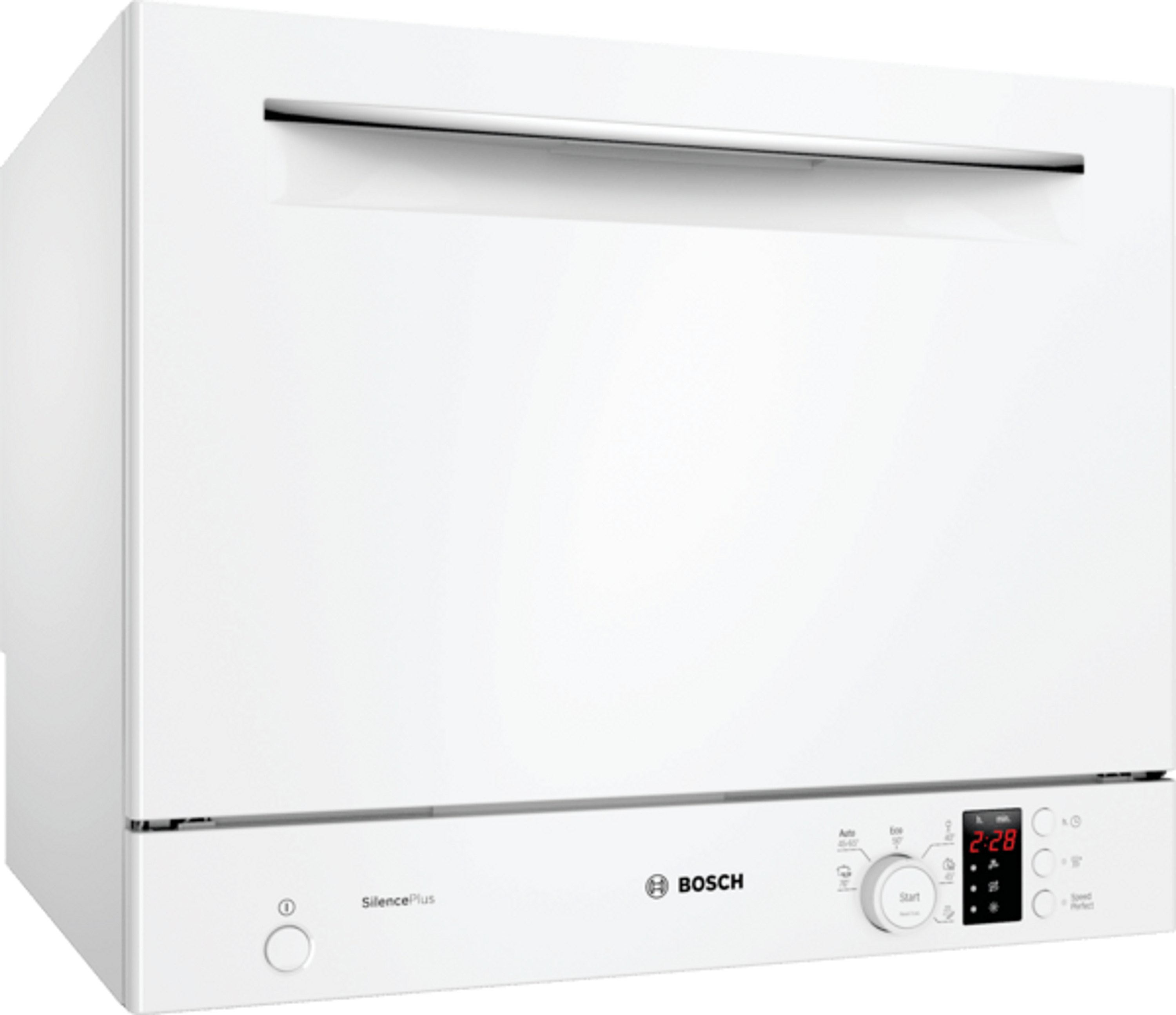 Bosch Serie 4 SKS62E32EU, Voľne stojaci, Kompaktné, Biela, Biela, Tlačidlá, Otočné, LED