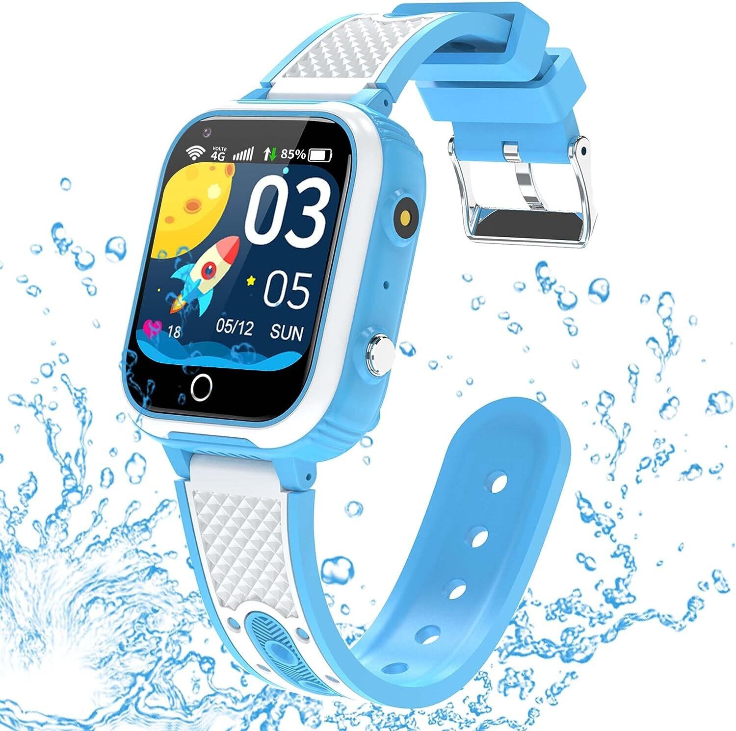 Smooce GPS Smartwatch Für Kinder - Mit Telefon, SOS & Kamera Blau