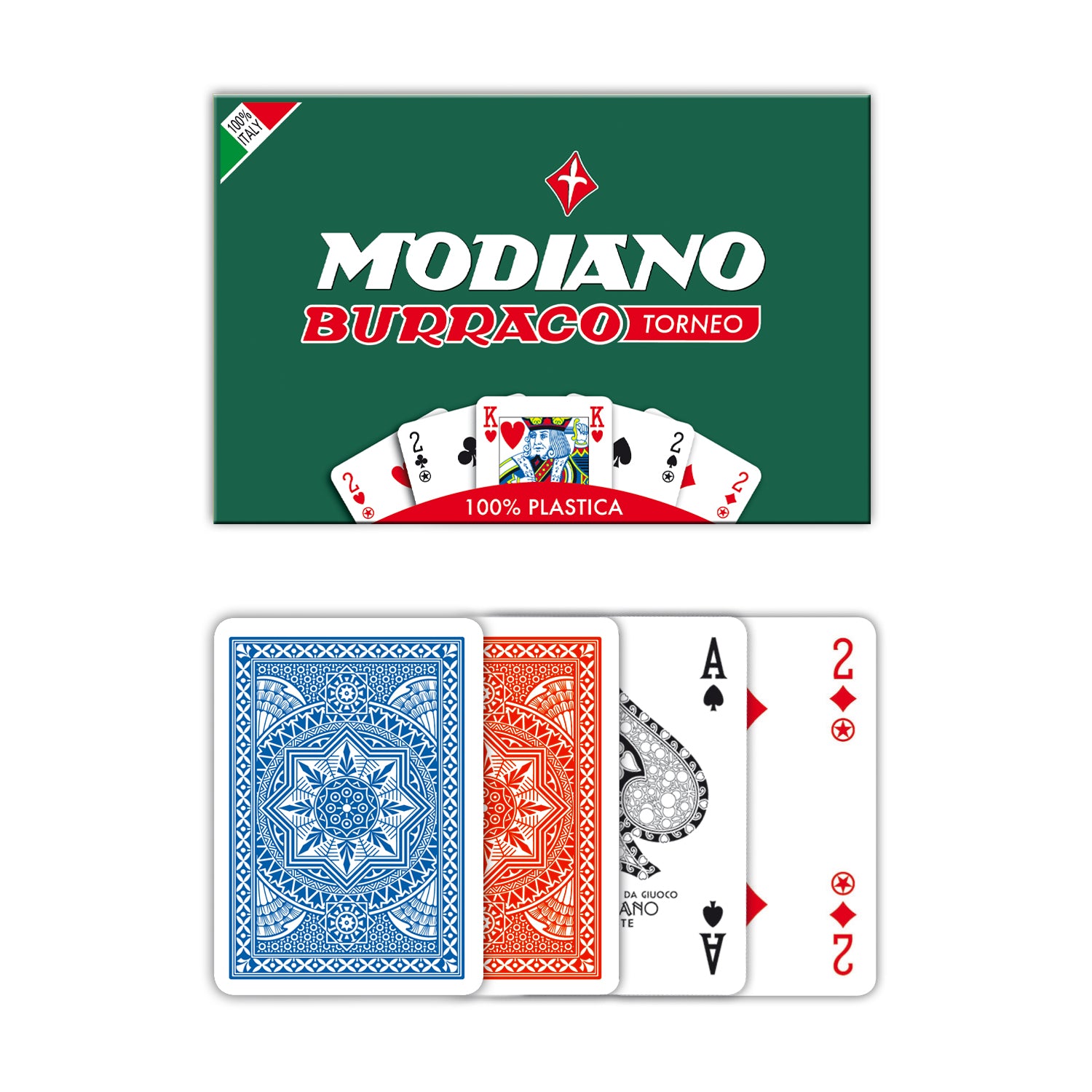Modiano Kartenspiele Modiano Burraco Torneo Plastikkarten Set