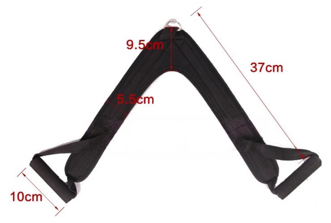 INF Dreieckiger Deltoidriemen Schulterstütze Nylon Gummi 61.5cm Fitness 421559