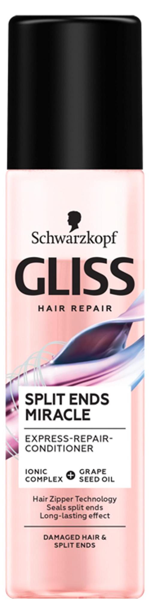 Schwarzkopf Gliss Kur Splisswunder Conditioner - Pflege fr geschdigtes Haar, Glanz und Geschmeidigkeit, Splissreduzierung und Reparatur