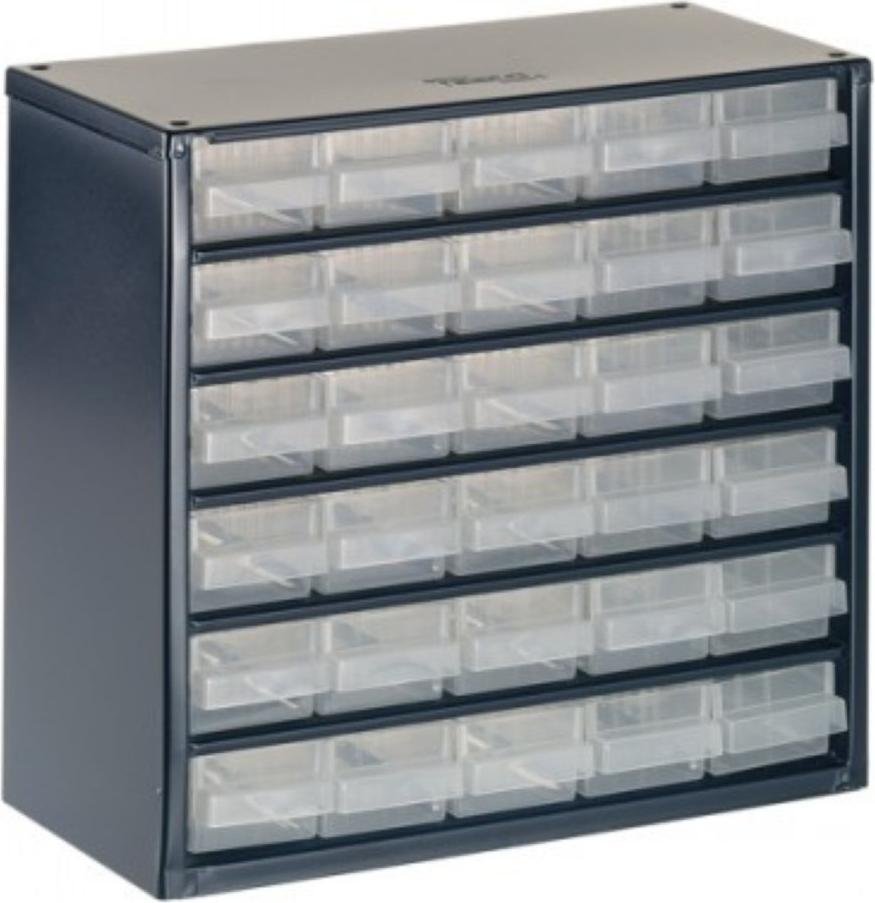 raaco 630-00 Small parts container (W x H x D) 306 x 283 x 150 mm No. of compartments: 30 Content 1 pc(s) 4000795693
