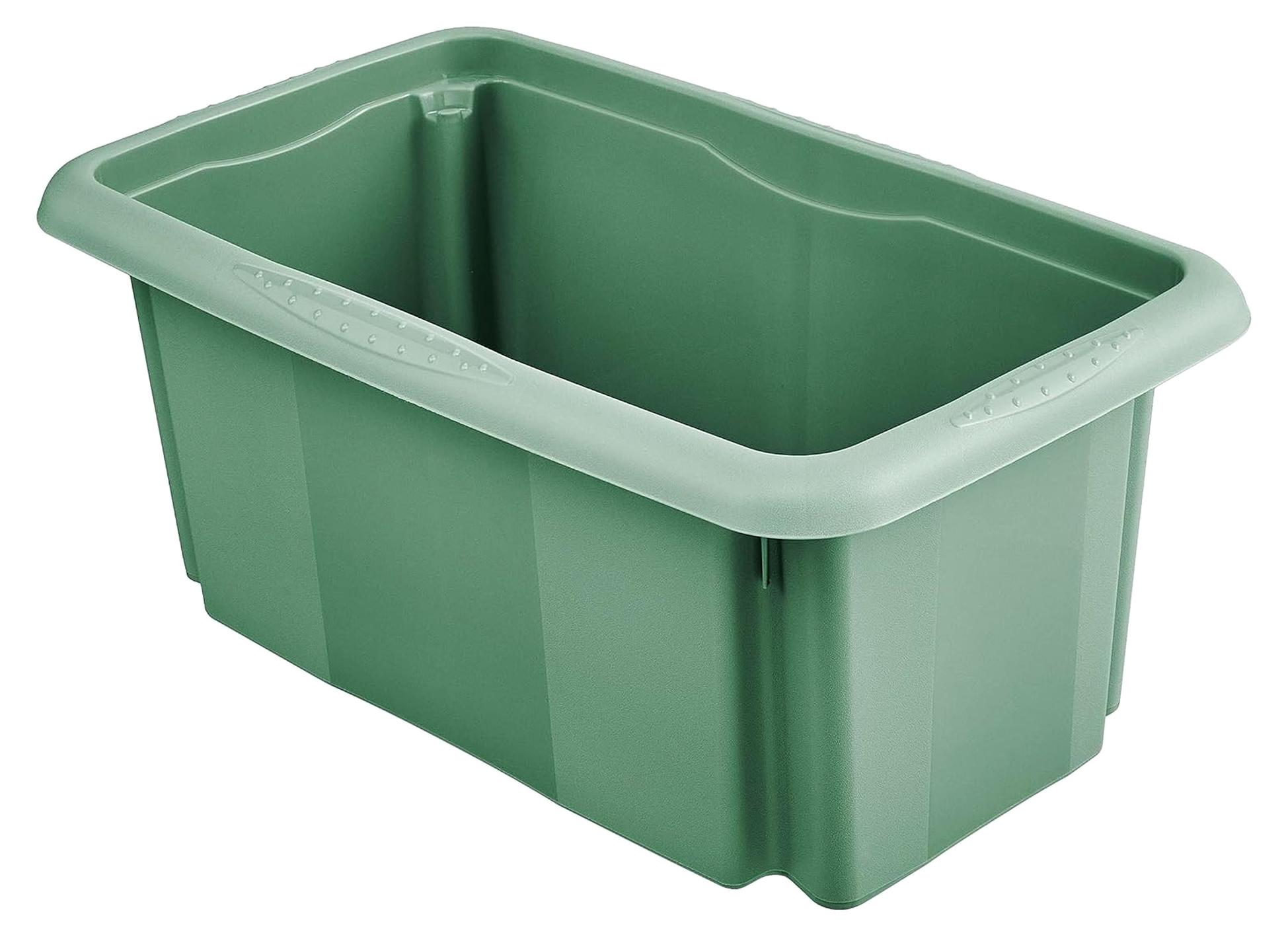 Markenlos Aufbewahrungsbox mit Dreh- und Stapelsystem, 35 x 20,5 x 15 cm, 7 l, Nordic Green