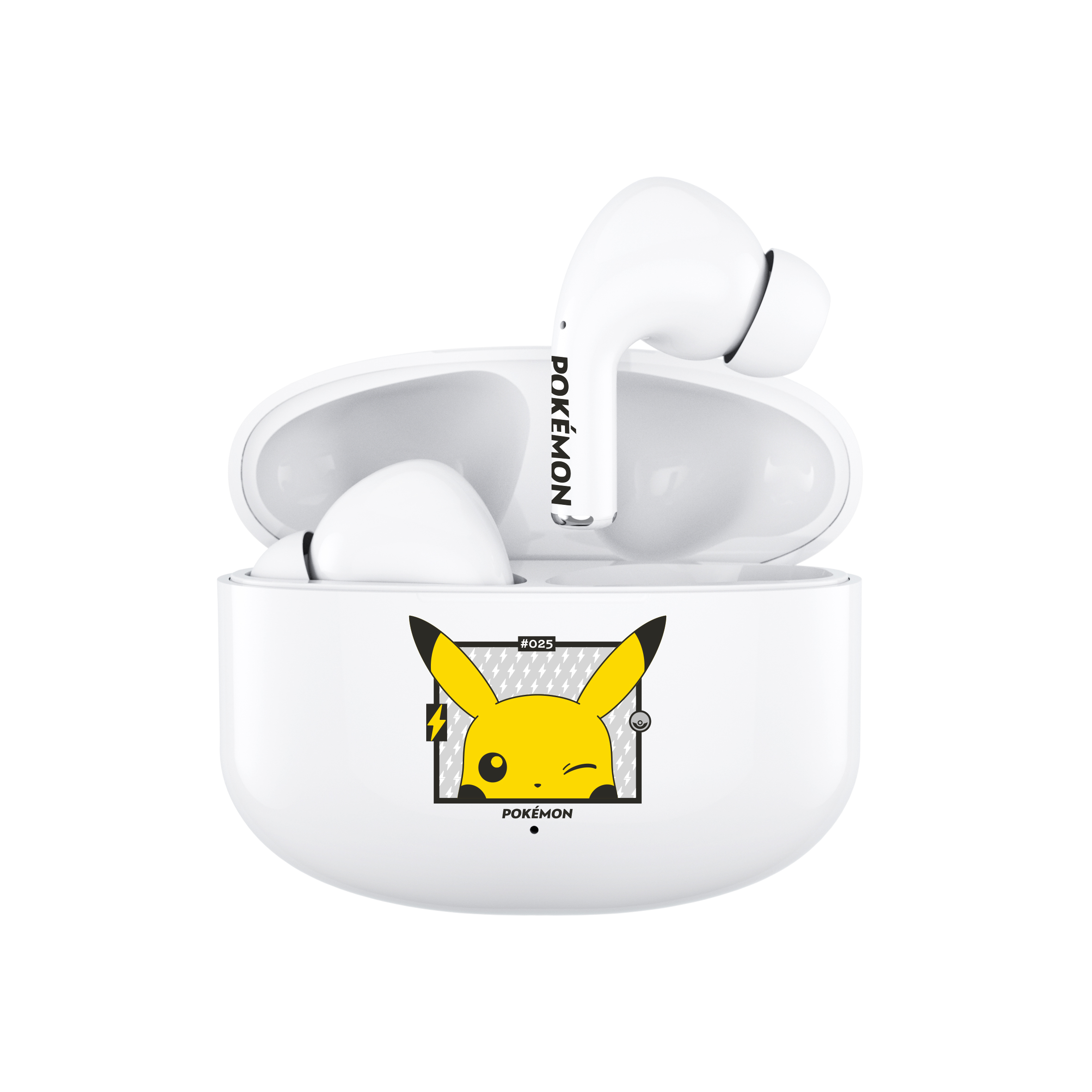 OTL Technologies Pokémon Pikachu Bluetooth 5.1 detské slúchadlá s nabíjacím boxom, biele