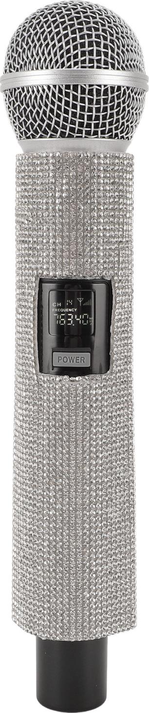 Elprico karaoke bezdrôtový mikrofón, 90 M, dobíjateľný VHF bezdrôtový dynamický mikrofónový systém pre pódiové vystúpenia, nahrávacie štúdio, KTV