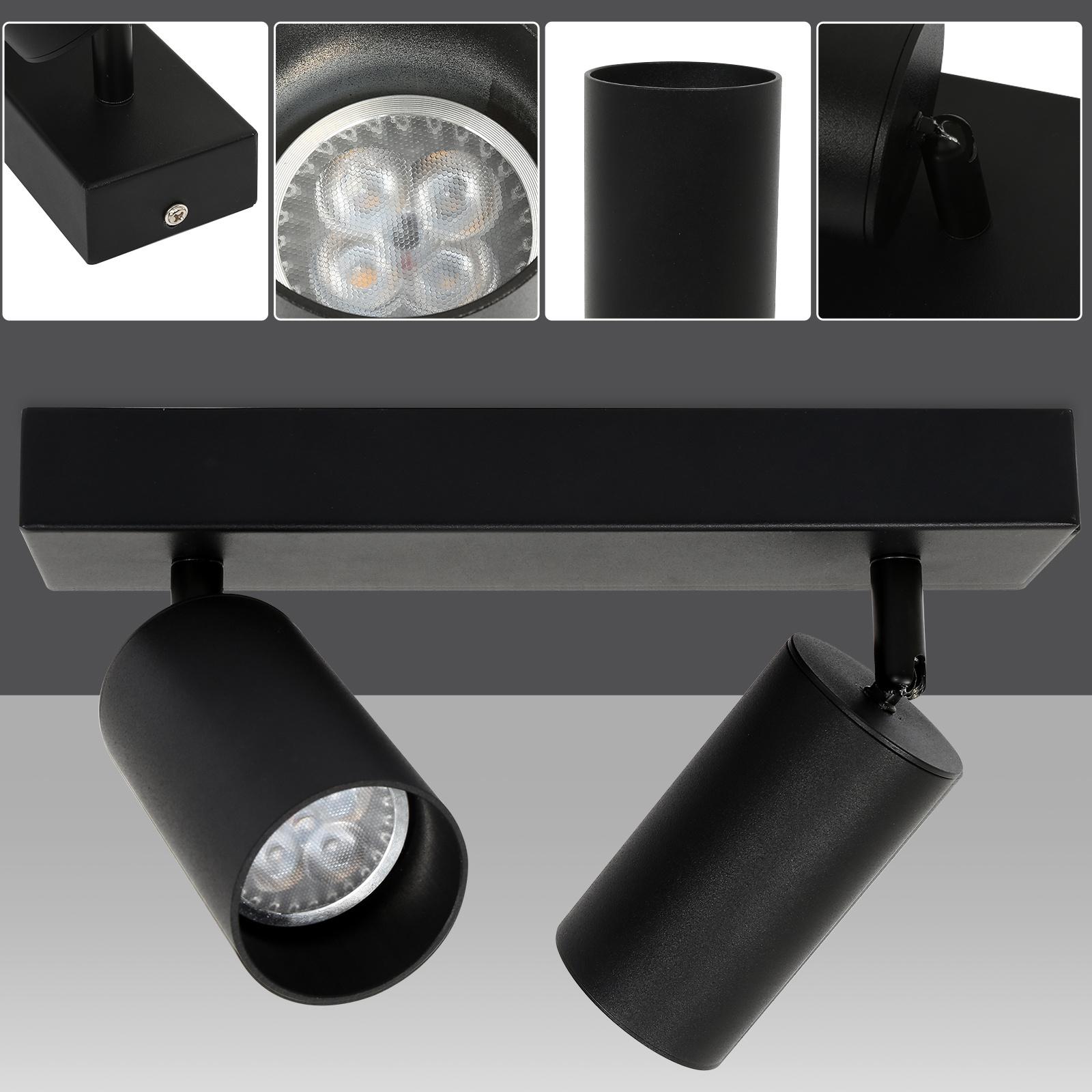 Ikodm Deckenleuchte LED Deckenstrahler 2-flammig Deckenspot Strahler Lampe Deckenlampe Decken-Leuchte Decken-Strahler RL-HG7375-1-SAmq