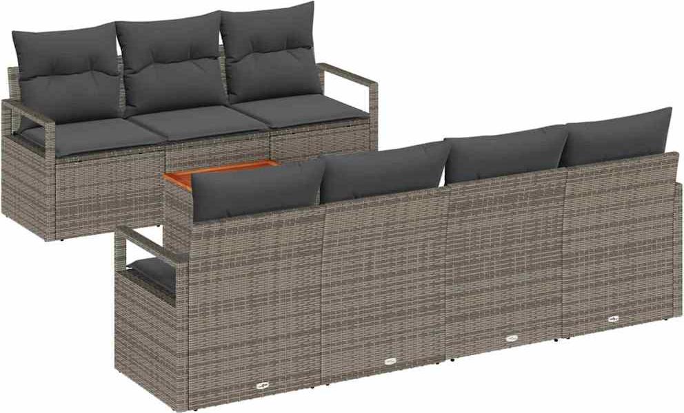 vidaXL Záhradná sedacia súprava 8 ks Grey