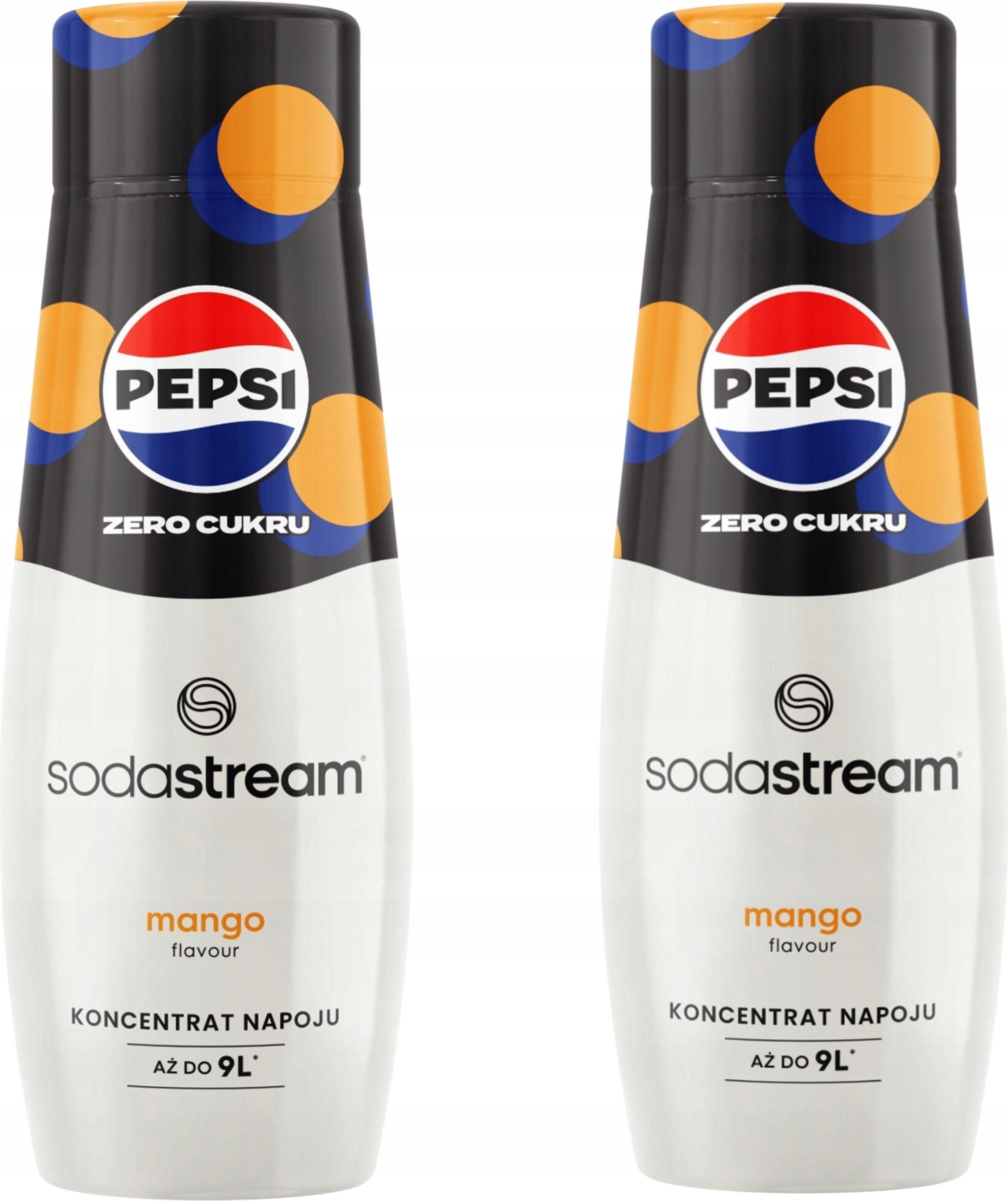 sada 2 koncentrátov Sodastream 2x Pepsi Max Mango Zero Sugar Diet sirupy