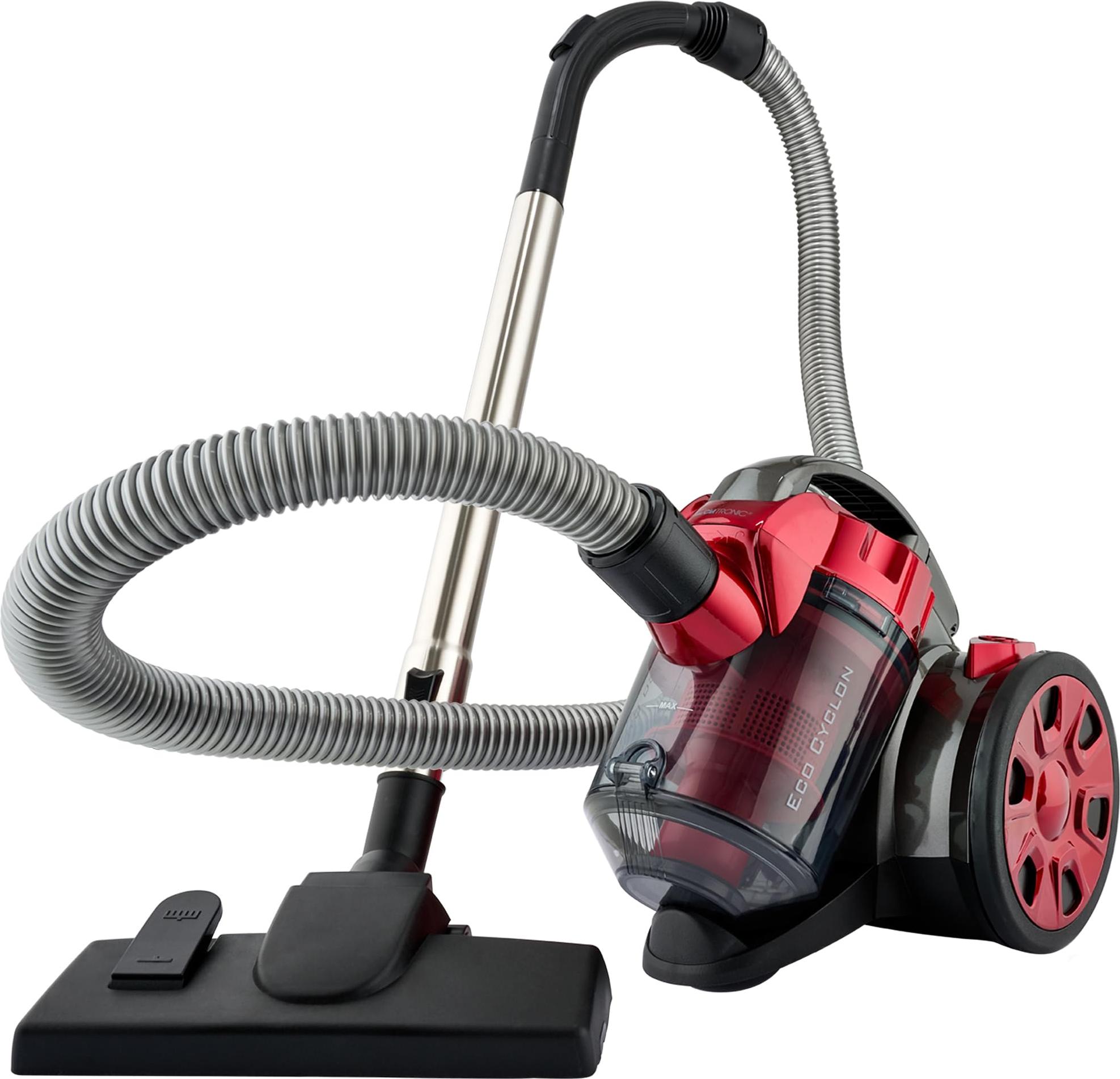 Clatronic® Staubsauger Beutellos | Beutelloser Staubsauger 700W | Bodenstaubsauger | Staubsauger inkl. Bürsten-/Fugendüse | BS 1308 rot 263821