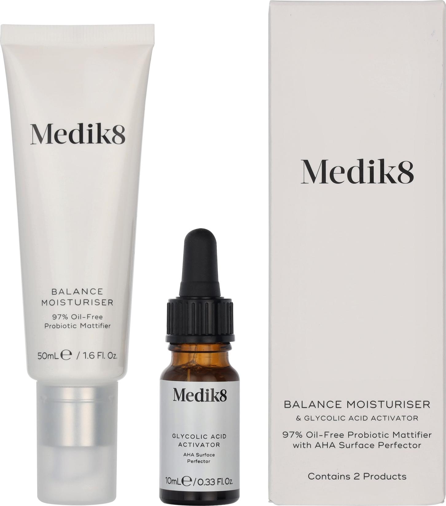 Balance Moisturise 50 ml/Glykolsäure-Aktivator 10 ml Medik8 Balance Moisturiser & Glykolsäure-Aktivator