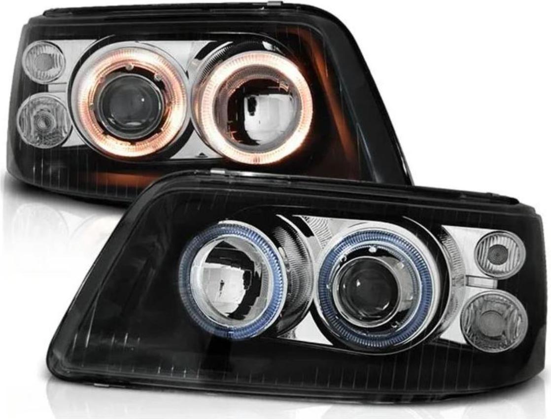 Lampen Scheinwerfer für VW T5 von 2003 bis 2009 schwarz H7/H1 DEPO NEU