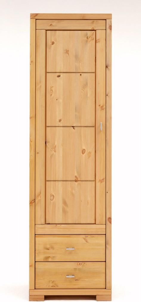 Schrank VITA schmal 1 Holztür, 2 Schubladen Kiefer massiv