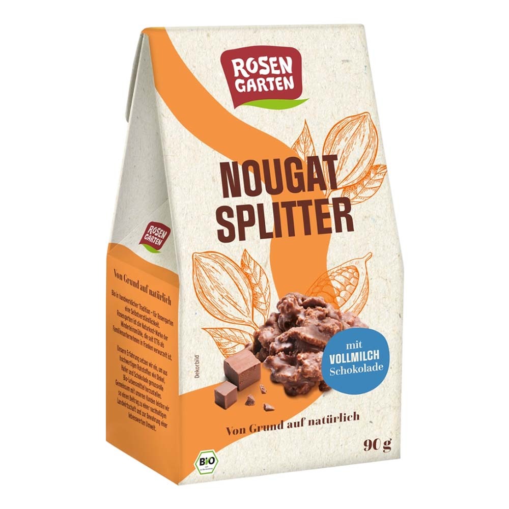 Rosengarten Naturkost Rosengarten - Nougat-Splitter - 90g