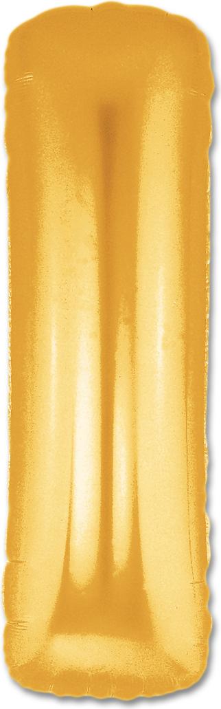 M-import Ballon In Form Eines Goldenen Buchstabens 40 Cm Goldener Buchstabe I