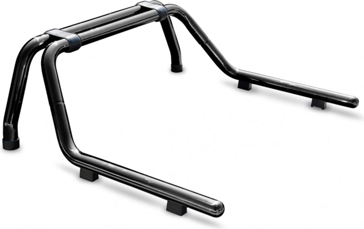 Omtec Überrollbügel Rollbar für Fiat Fullback 2016-2021 Gefärbten Stahl Ø76 Schwarz 97RBK176S