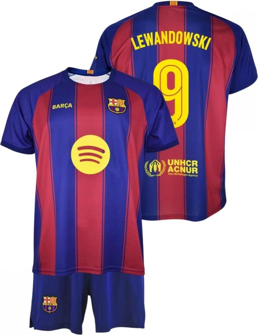 FC Barcelona Fußball Trikot Set Lewandowski Heim - 2025-2026 - Kind - 128 BC19EL