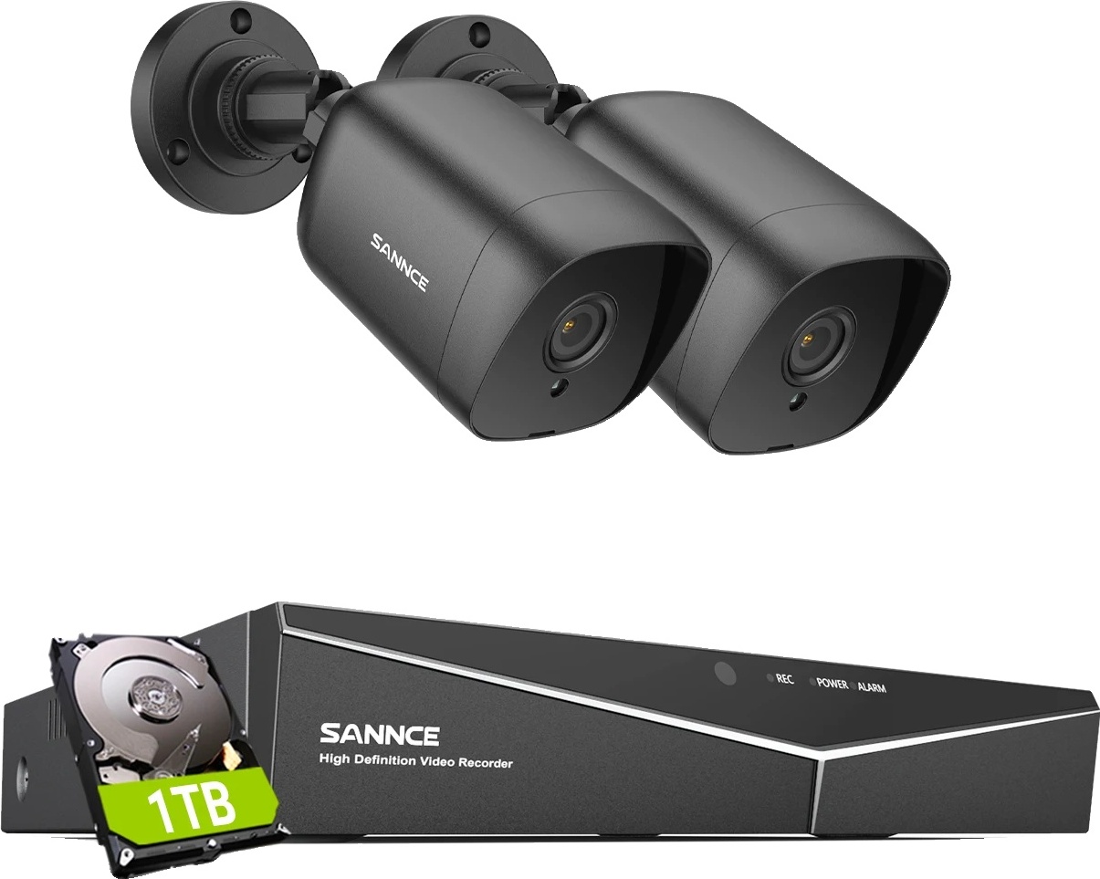 Bezpečnostný kamerový systém Sannce, rozlíšenie 5 MP, úložný priestor 4 TB, 2STK 1TB