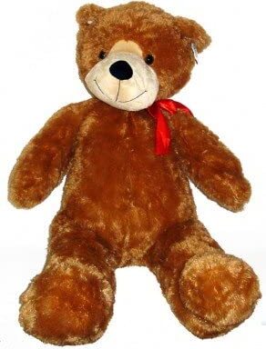 Aliki Bär Goliath, mit Schleife -halbsitzend- ca. 100 cm, Kuschelplüsch, Plüsch, Teddy, Teddybär 888-132130