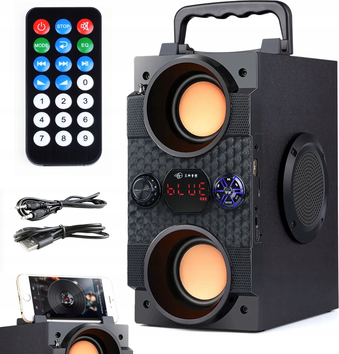 30W Bluetooth Mini Reproduktor, Fm Rádio, Holzgehäuse, Ip67, 15H Betrieb!