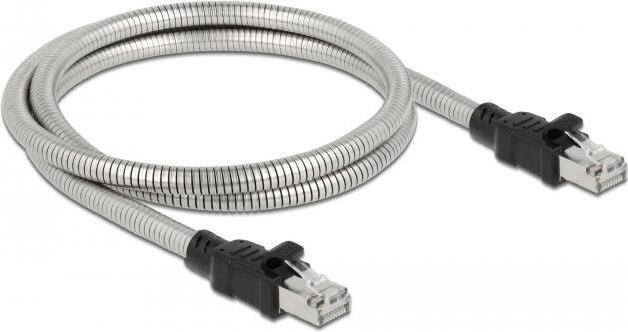 Delock - Patch-Kabel - RJ-45 (M) zu RJ-45 (M) - 3 m - 7.8 mm - U/FTP - CAT 6a - halogenfrei - Silber 80110