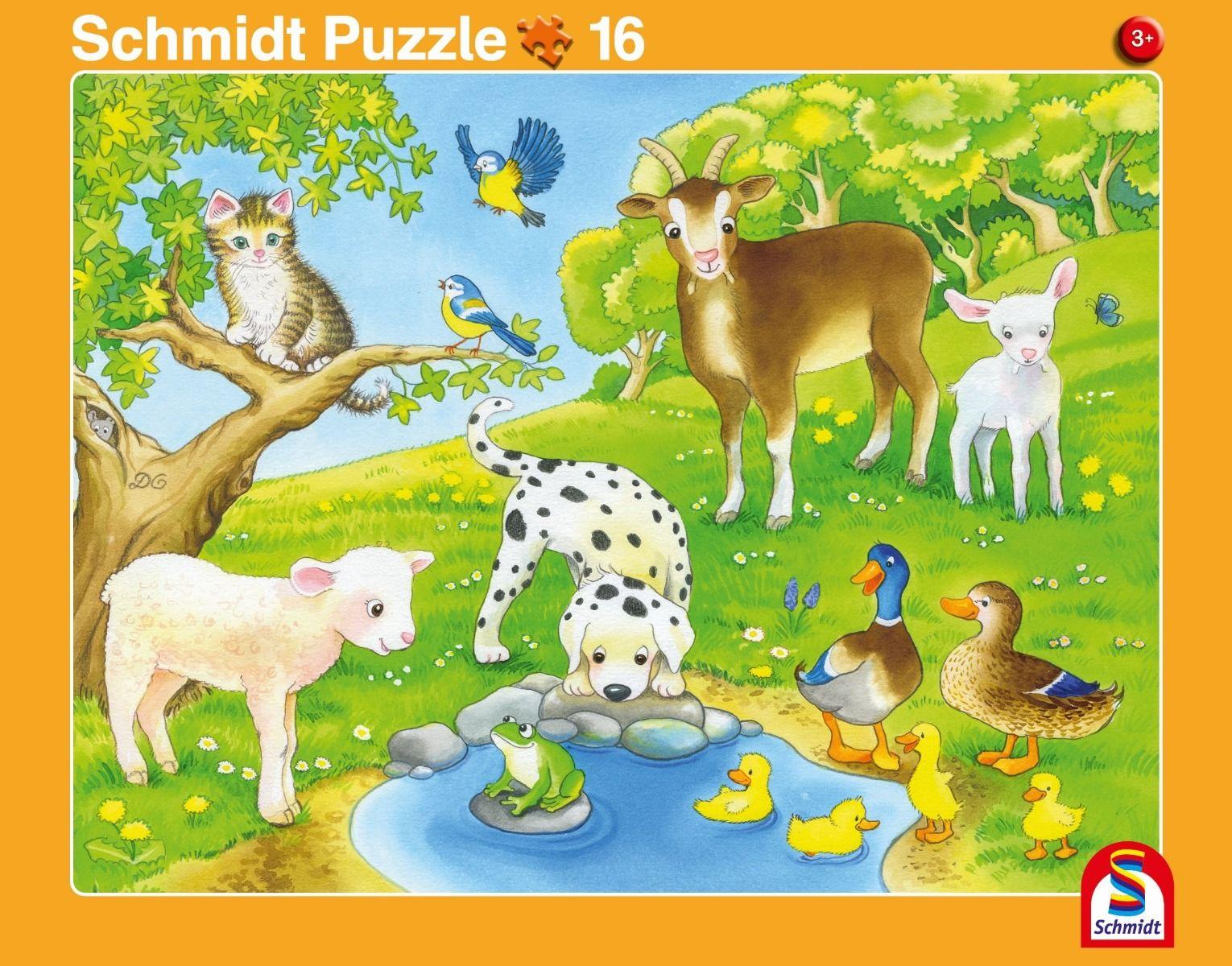 Schmidt Spiele Schmidt Rahmenpuzzle Tiere 2er Set 56789