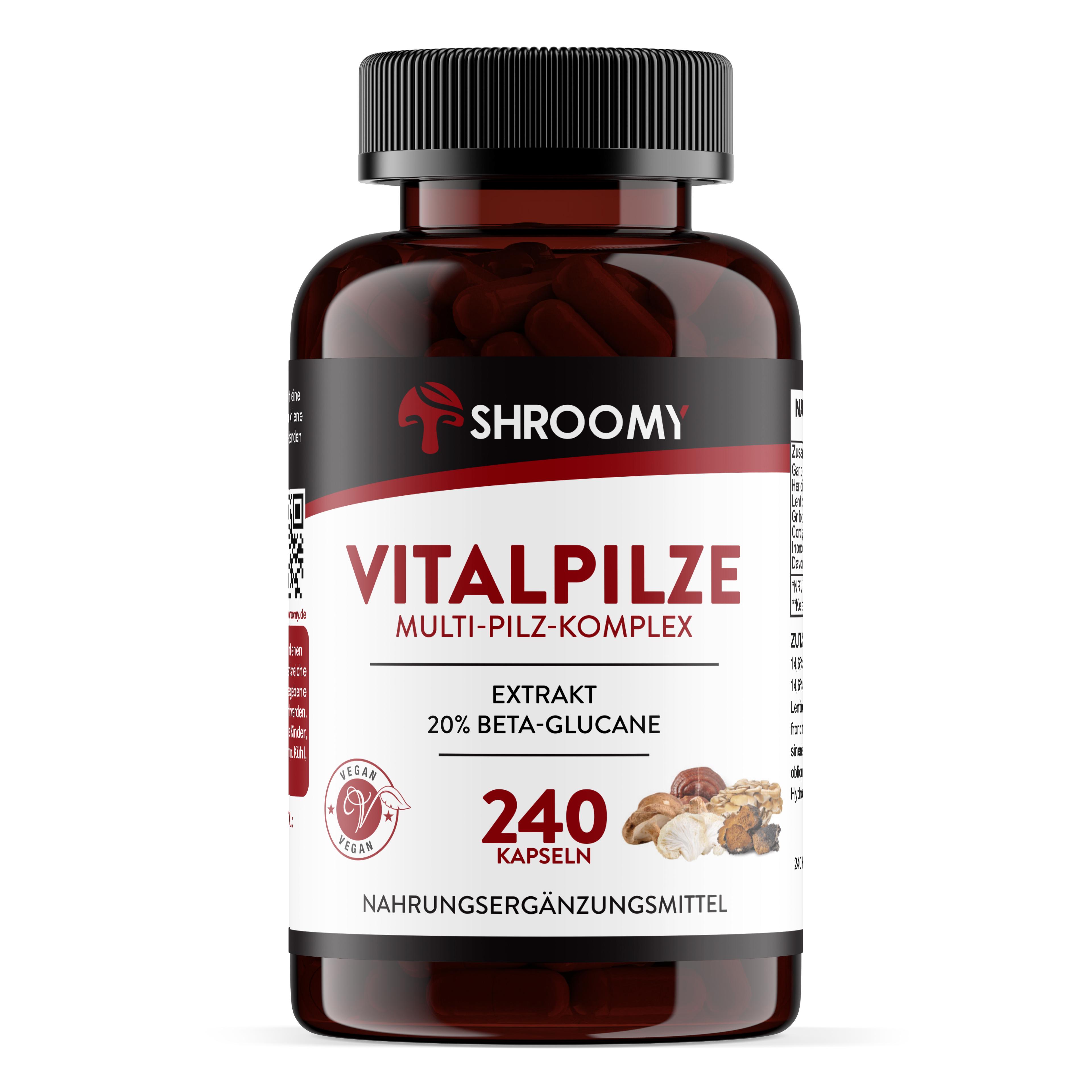 as prime products GmbH SHROOMY Vitalpilze Extrakt Kapseln SH-07-500-00
