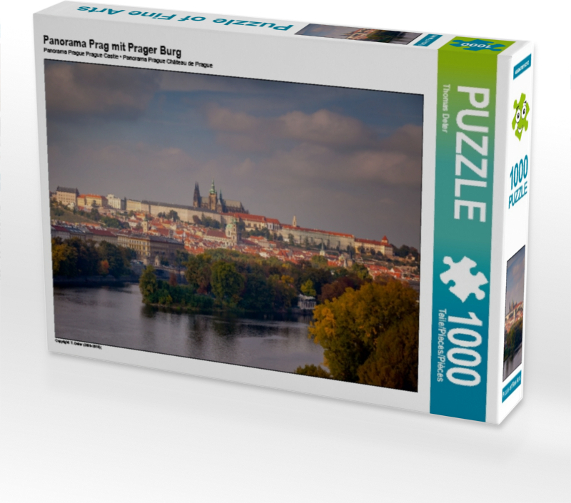 Calvendo Panorama Prag mit Prager Burg 1000 Teile Puzzle quer 640x480mm, Deter Thomas; 7447131