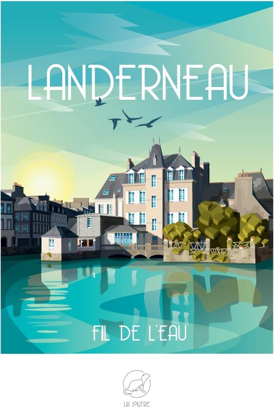 La Loutre puzzels La Loutre Puzzle LANDERNEAU Fil de l'Eau - 1000 Teile Puzzle 33730