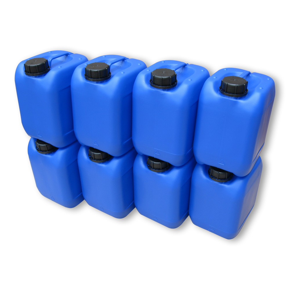 8 Stück 5 Liter Kanister natur Camping Plastekanister Wasserkanister NEU DIN51. 