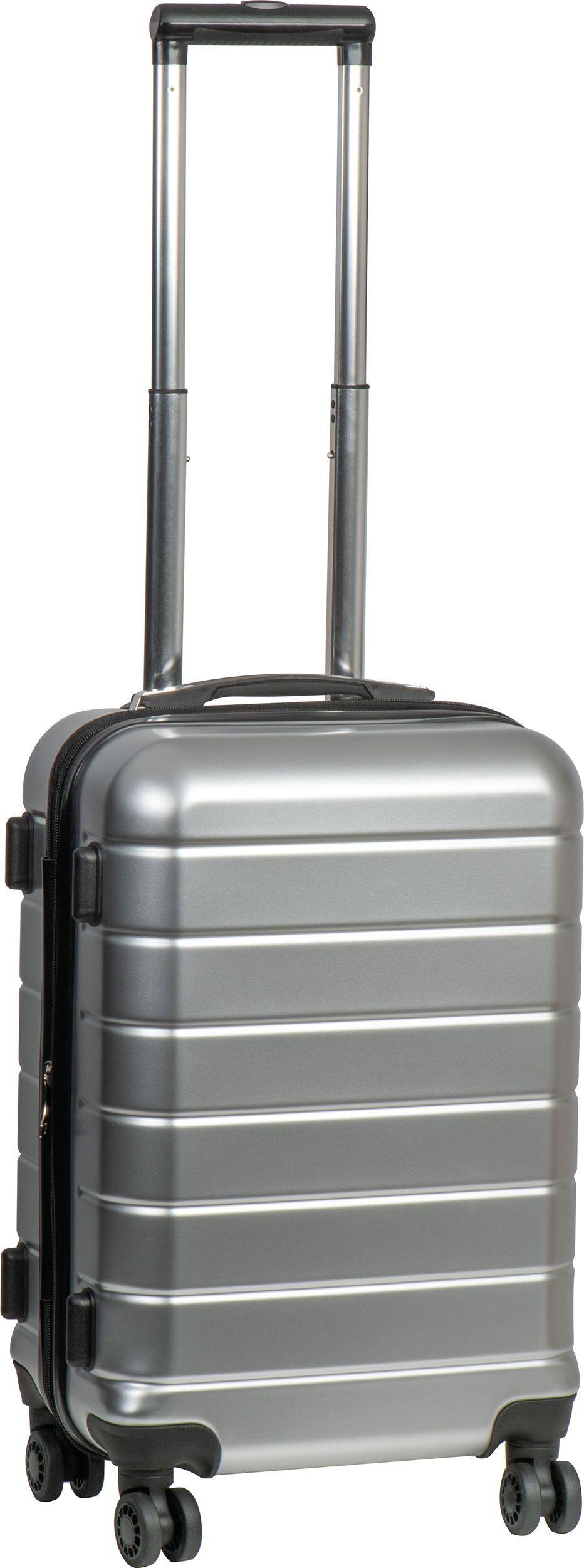 MACMA Hochwertiger Handgepäcktrolley / Reisekoffer / Farbe: silber