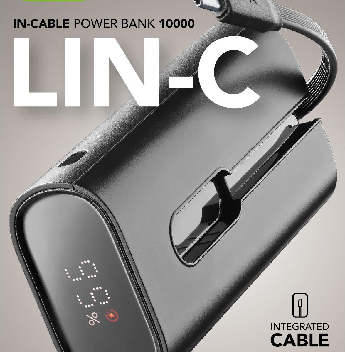 Cellularline LINC-C, 10000 mAh, 20 W, Grau PBLINK10000K