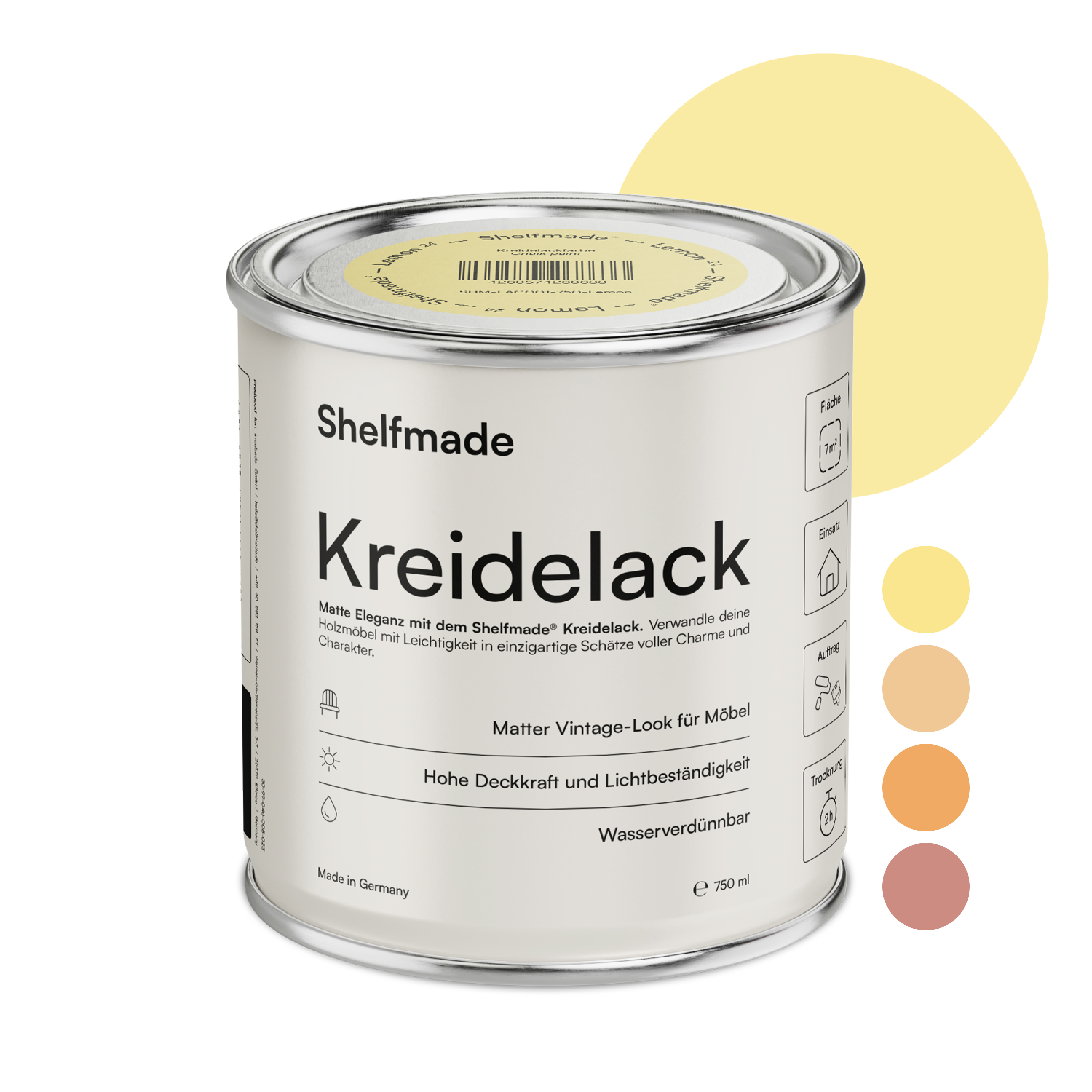 shelfmade Kreidefarbe Möbel Shabby Chic Holzlack DIY - Chalk Paint matter Look