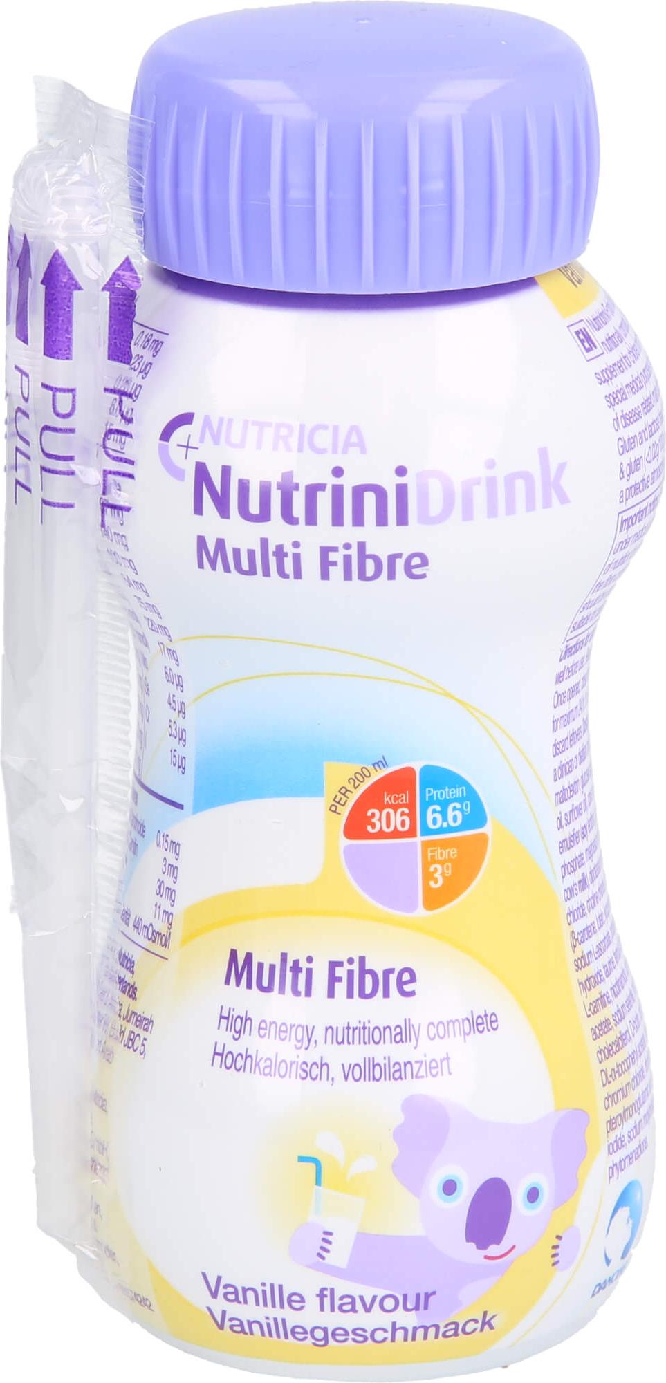 Danone Deutschland GmbH NutriniDrink MultiFibre Vanillegeschmack, 200 ml FLU 06327469