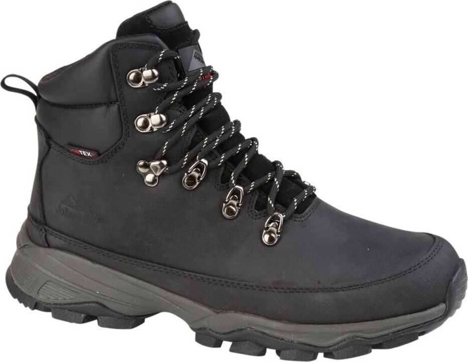 Johnscliffe - Pánske turistické topánky "Edge 2", kožené DF2122 (47 EU) (Black)