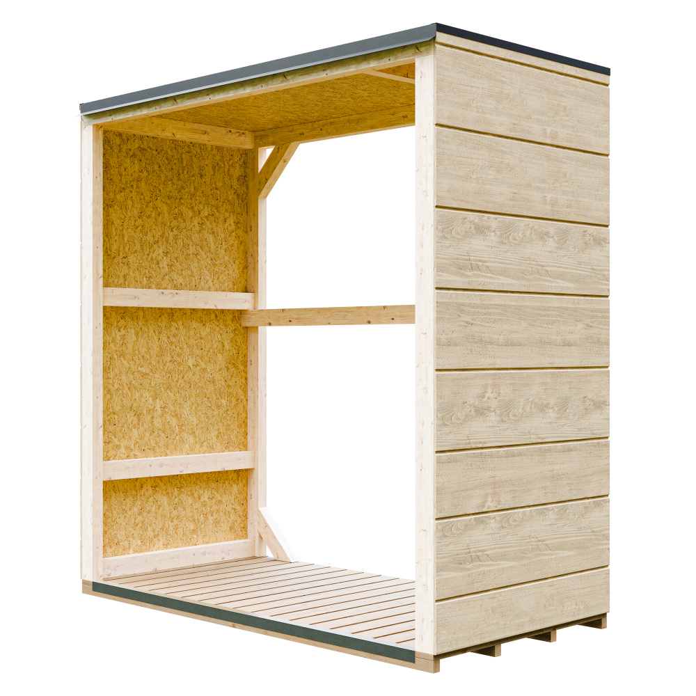 TIMBELA Holzschuppen für den Außenbereich 1,14 m² - 75 x 153 x H159 cm - M980-1