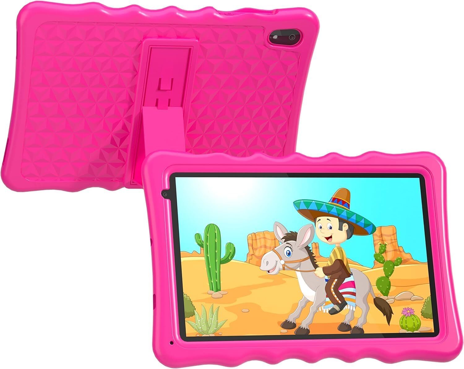 Tibuta Kinder-Tablet, 10,1 Zoll Android 13 Tabletten Kinder, 4GB RAM 32GB ROM 5000mAh Akku, Kleinkind Tabletten Bluetooth, WiFi, Kindersicherung, Dual-Kamera,