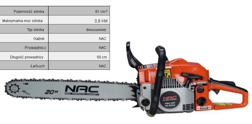 Nac Benzinsäge 61Cc 50Cm Nac-Cst61-50Ac