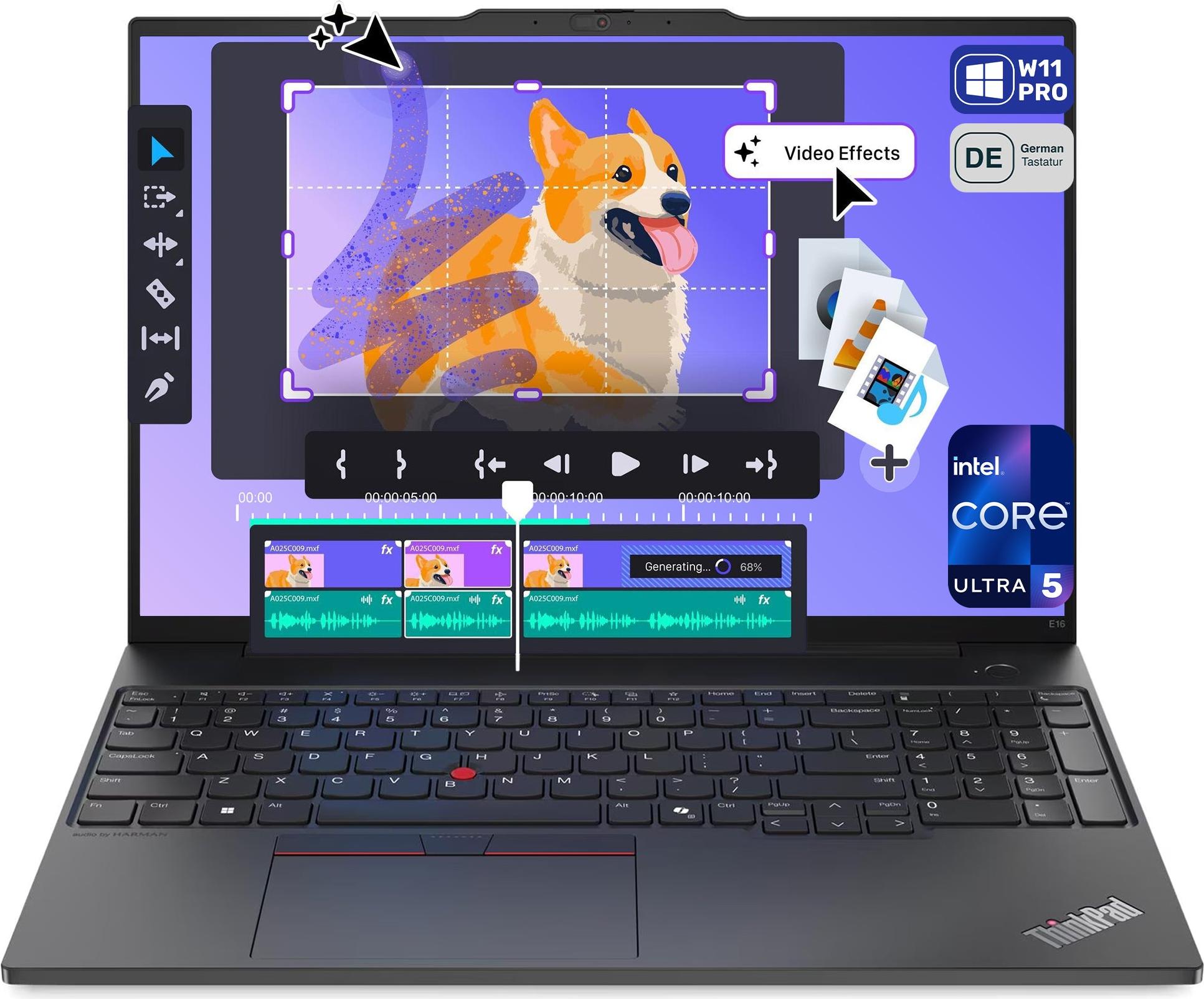 Lenovo ThinkPad E16 Gen 2 Business Laptop, Ultra 5-125H, 16