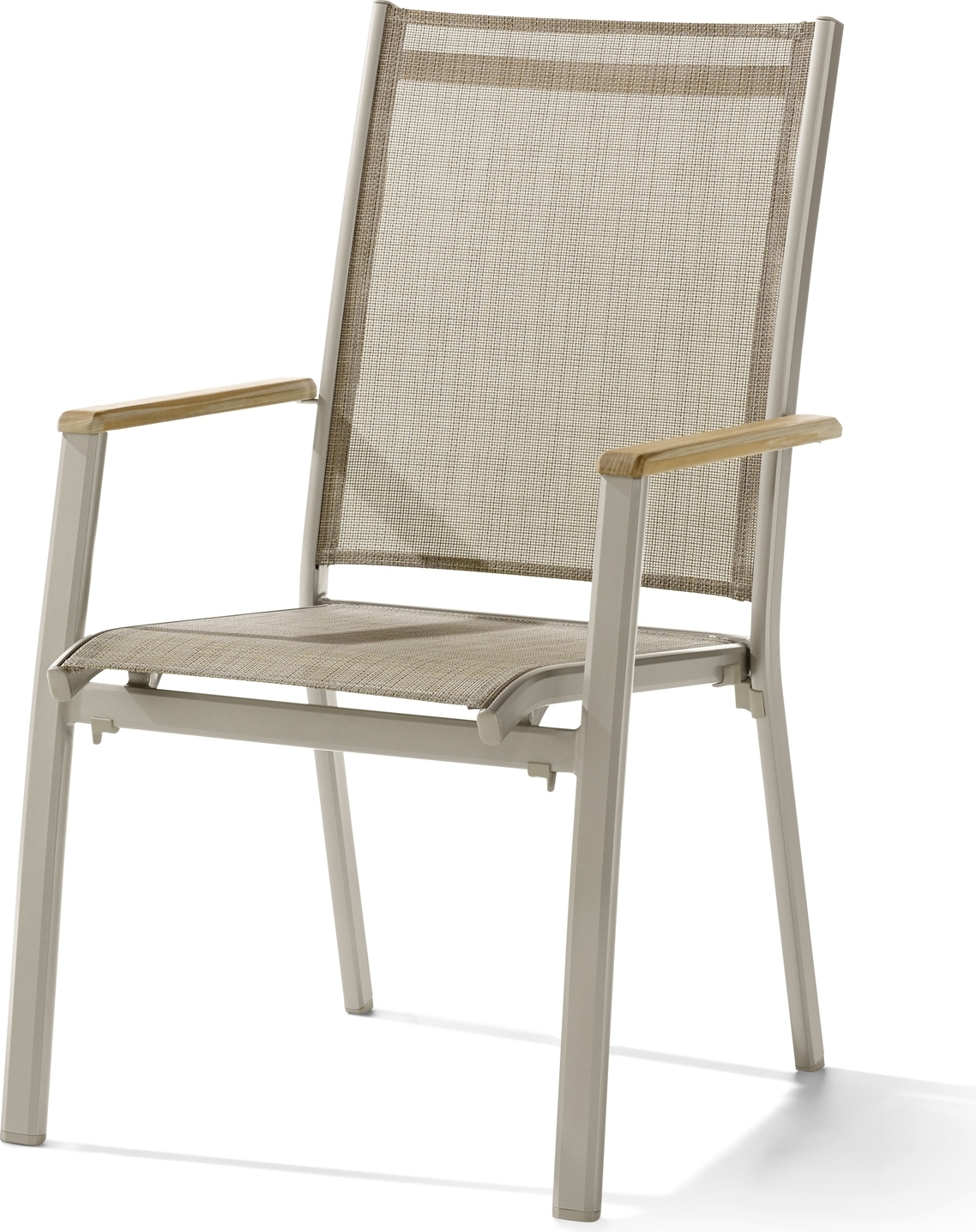 Gartenstuhl >Cadiz< in Natur , Kunstfasergewebe - 68x98x59cm (BxHxT)