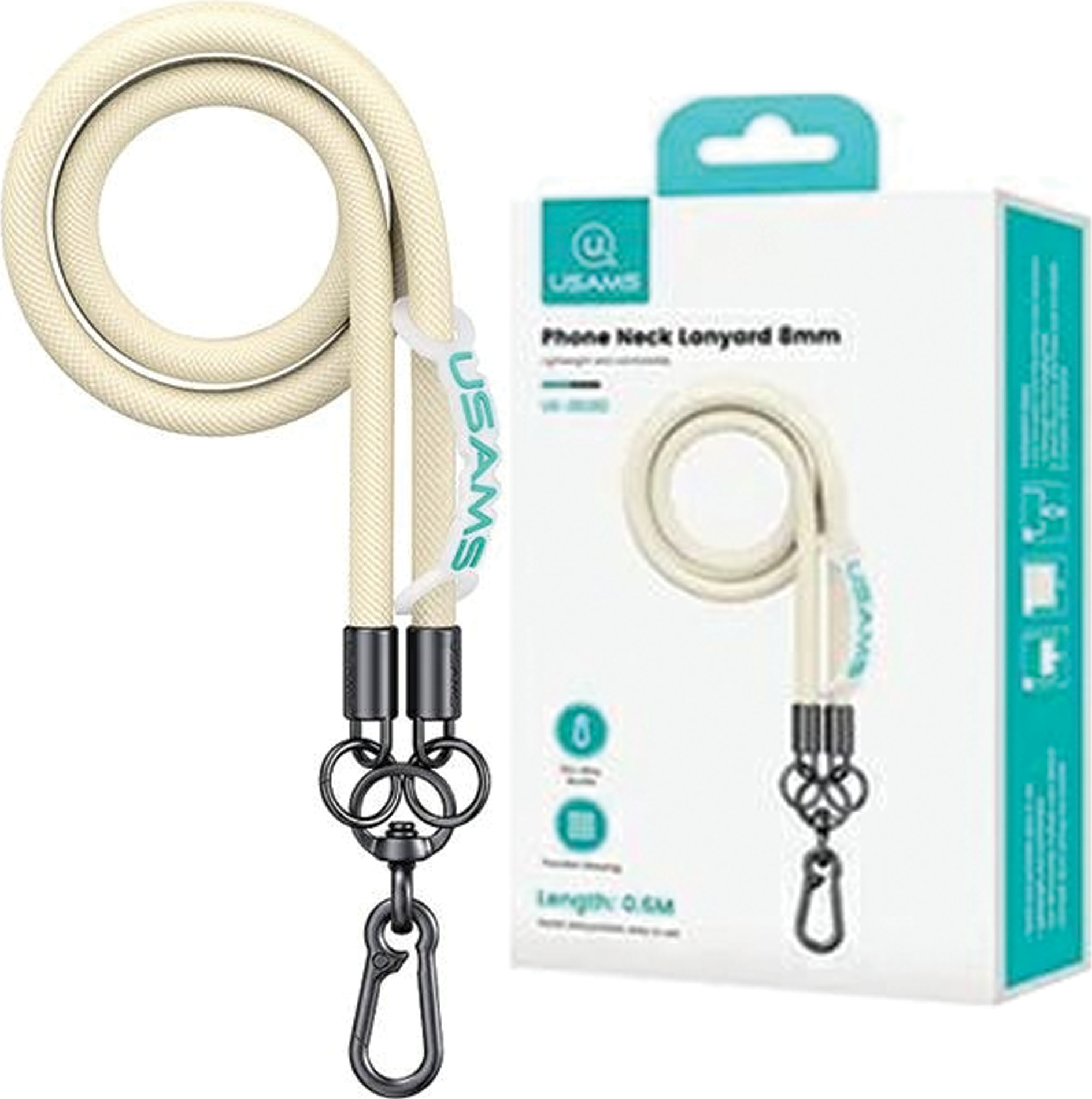 Usams Univerzálna Šnúrka Na Telefón 1,2 M Žltá/Žltá Zb282Gs05 (Us-Zb282)