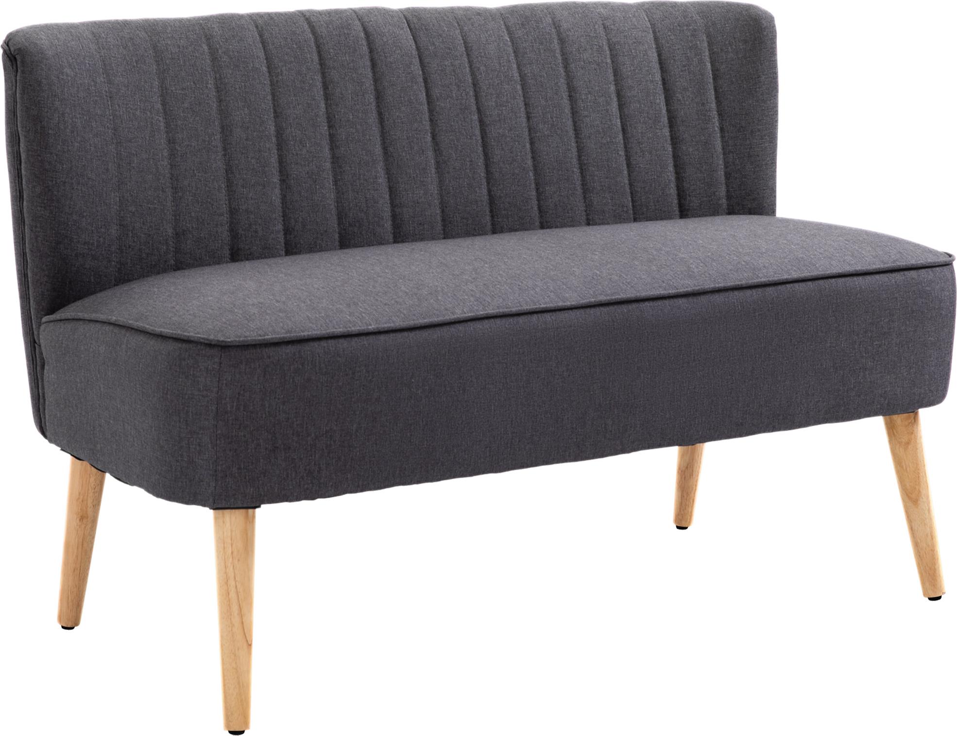 Avylet 2-Sitzer Sofa. weiche Polsterung. pflegeleichter Bezug. bis 220 kg. 117 x 56.5 x 77 cm. Dunkelgrau