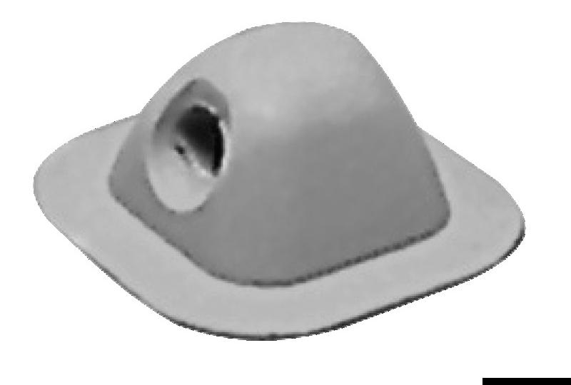 Passacima ciemnoszary RAL 7012 96x96 mm Osculati 66.070.53