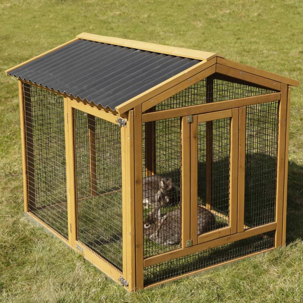 Kerbl Pro Kaninchengehege 115 x 85 x 90 cm Holz 81720 423477