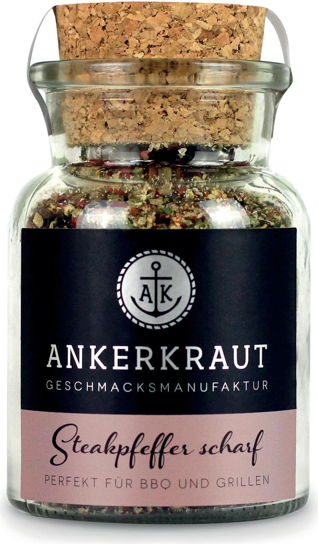 Ankerkraut Steakpfeffer scharf, 70g im Korkenglas 2700-4260347891754